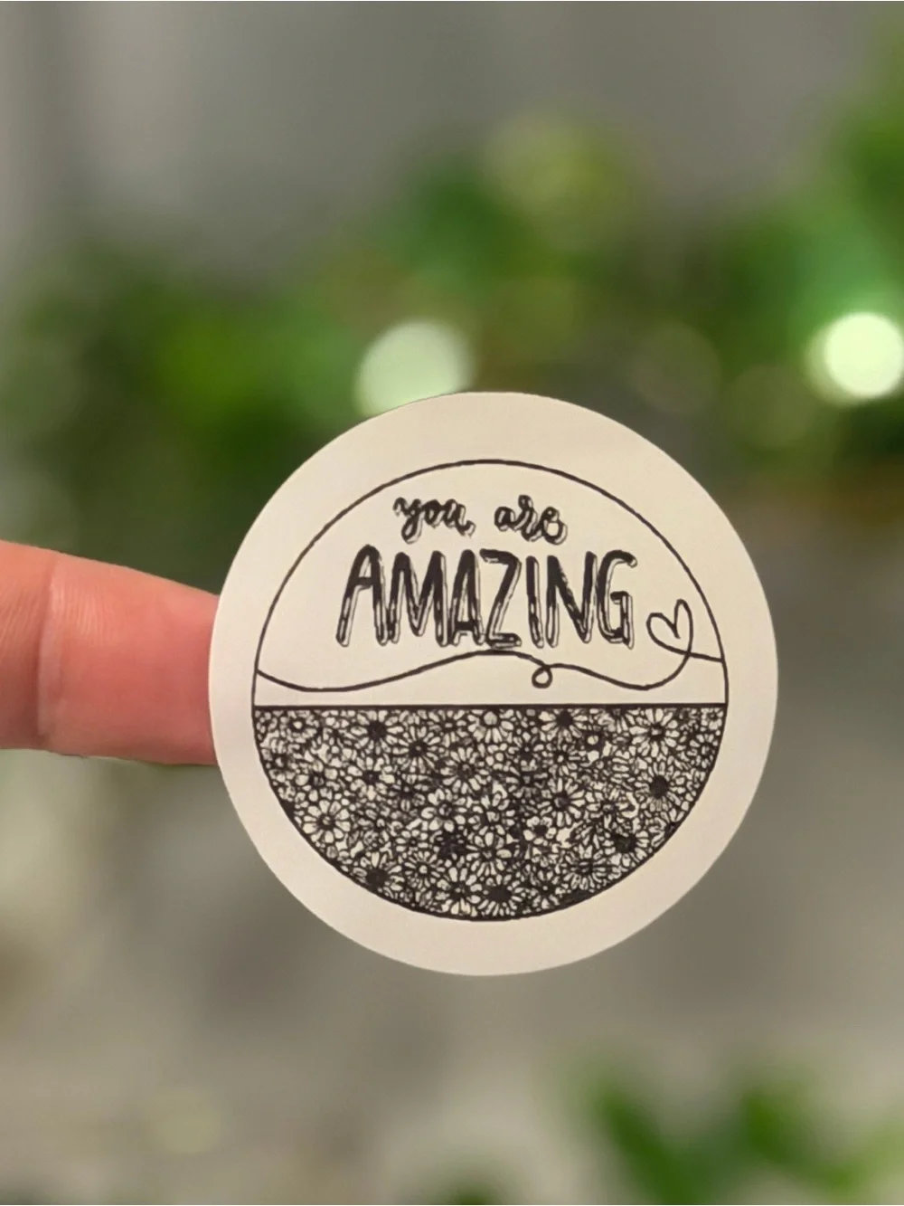 You Are Amazing Encouragement Stickers 2” Round Floral Labels 200 Count